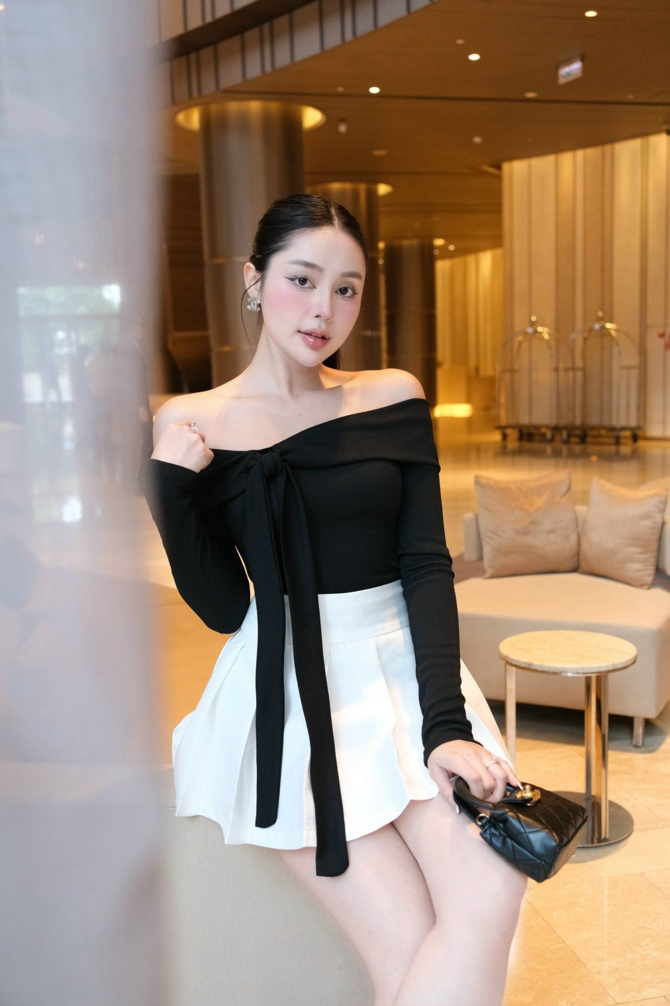 Áo Thun Bẹt Vai TD Cột Dây