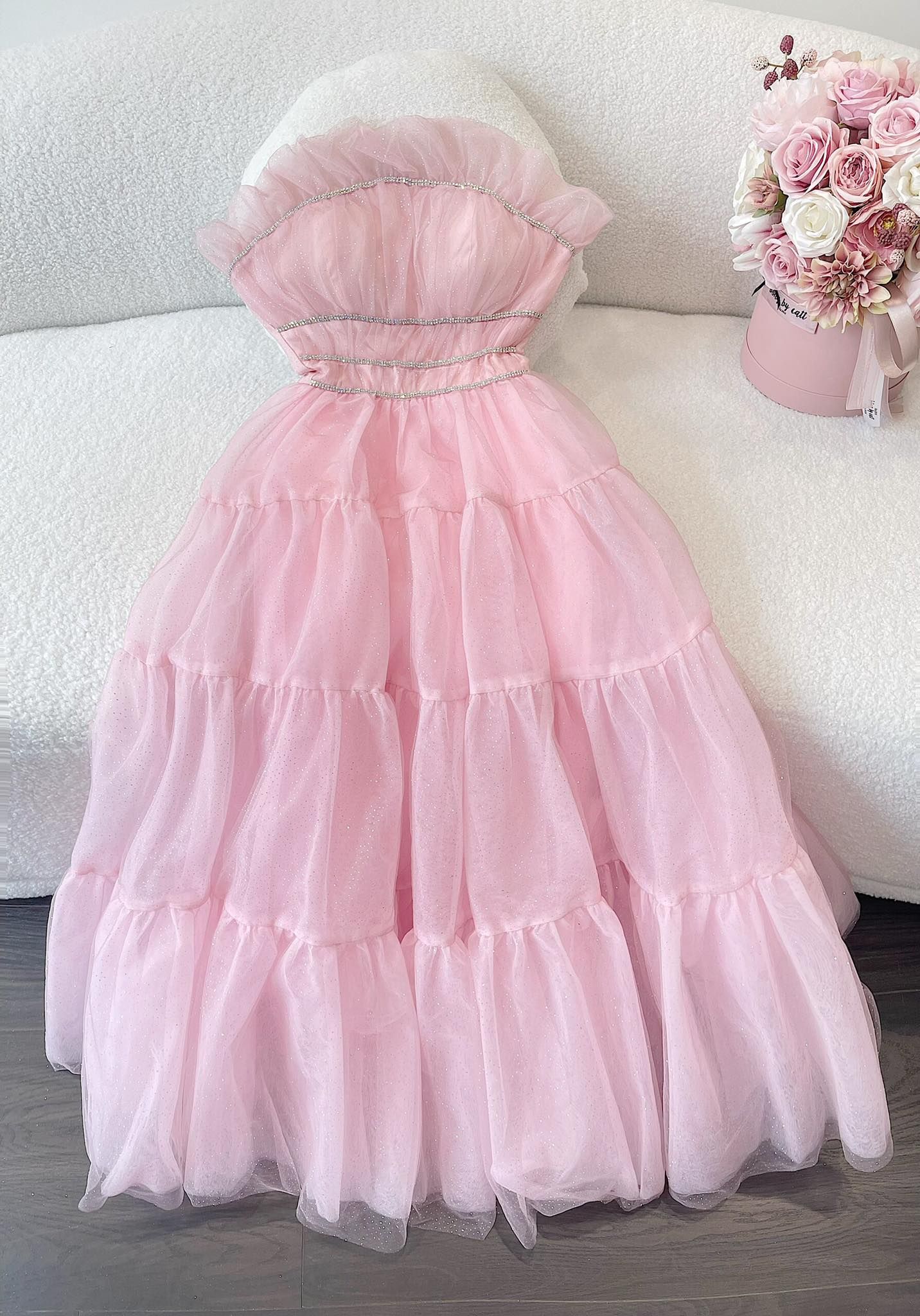 Đầm Công Chúa Viền Đá