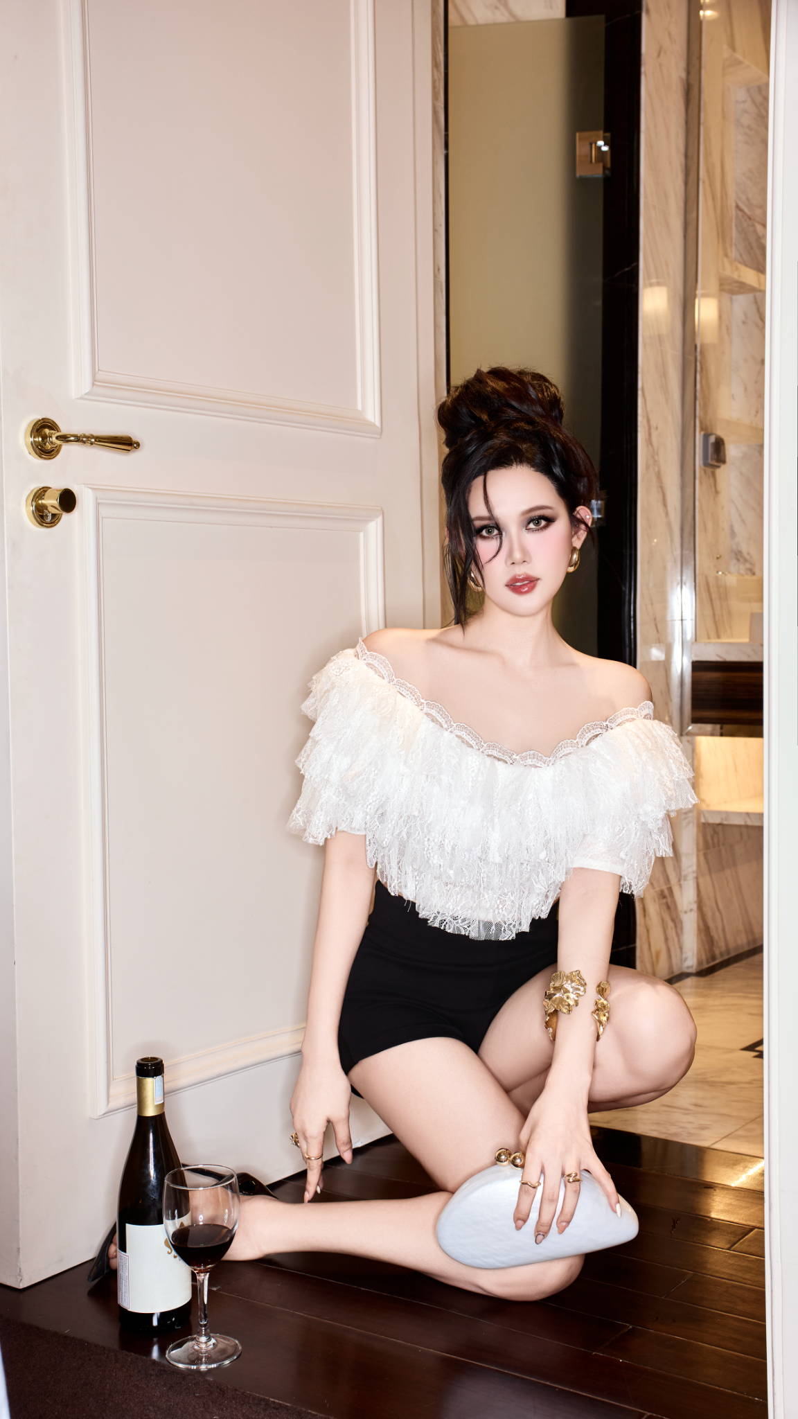 Áo Ren Tầng Bẹt Vai