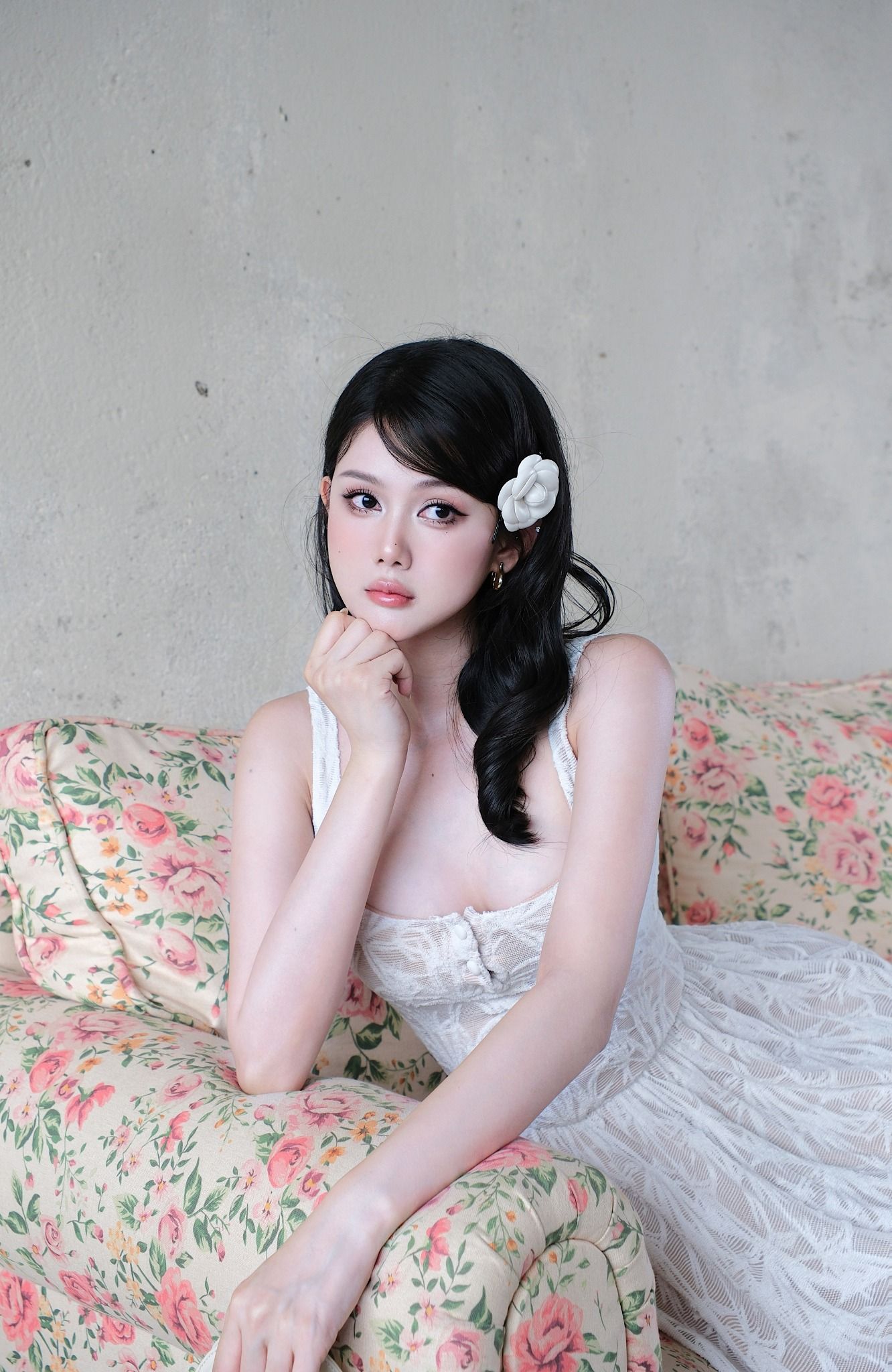 Đầm Thun Ren 3 Nút