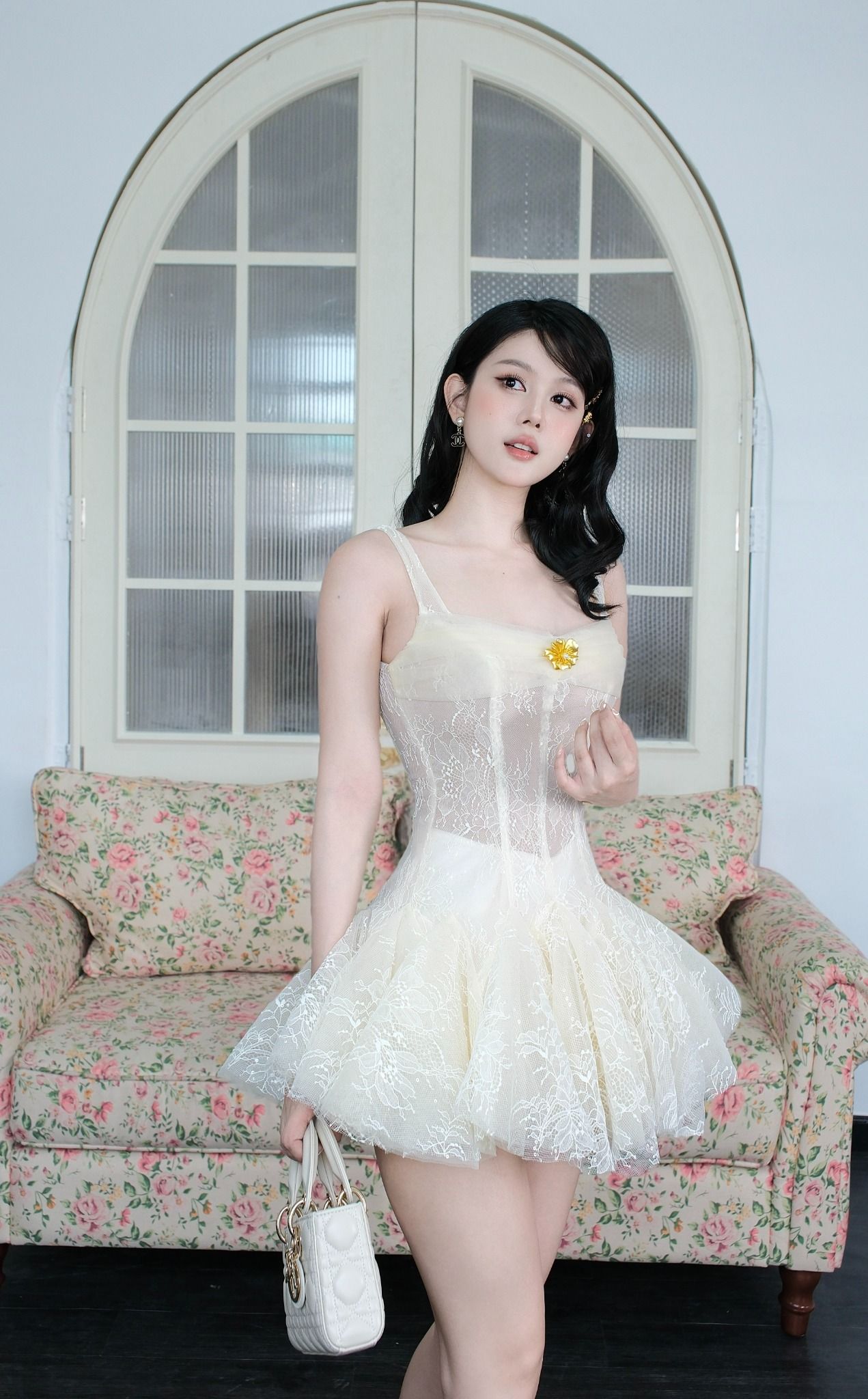 Đầm Lưới Ren 2S Kèm Charm