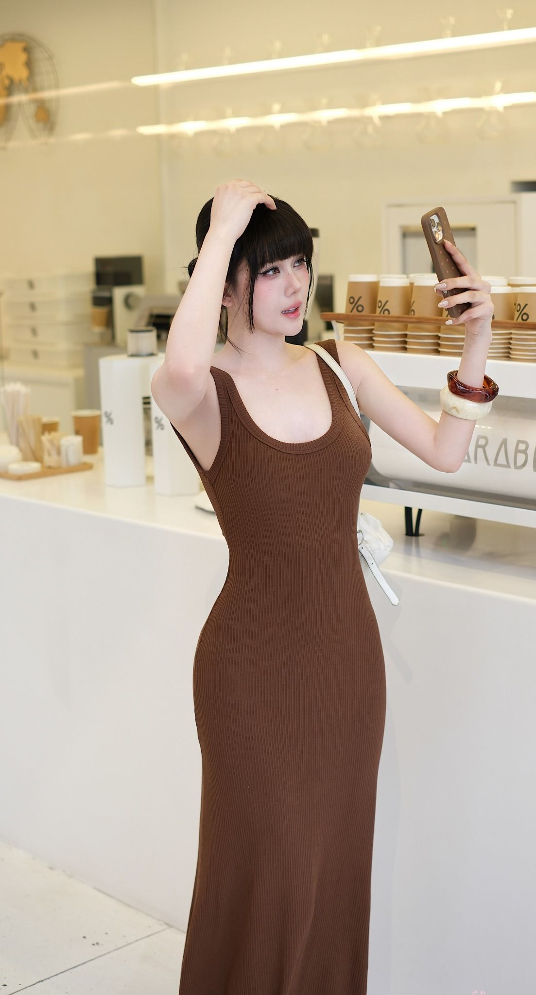 Đầm Thun Cổ U Đuôi Cá