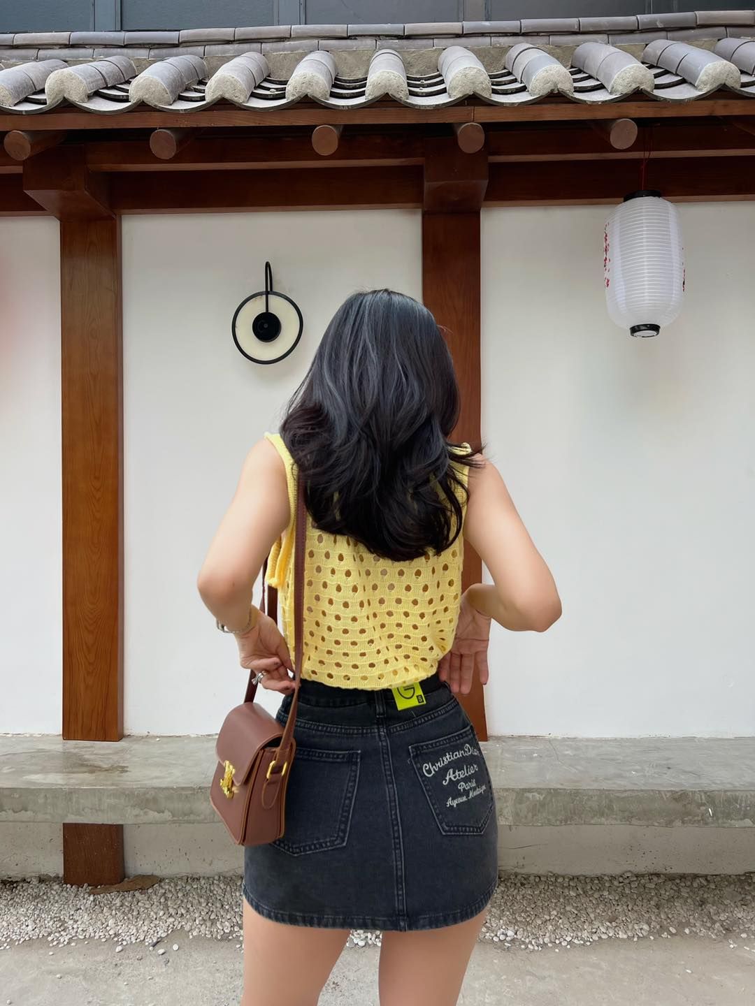 Chân Váy Jean Chữ Sau Túi
