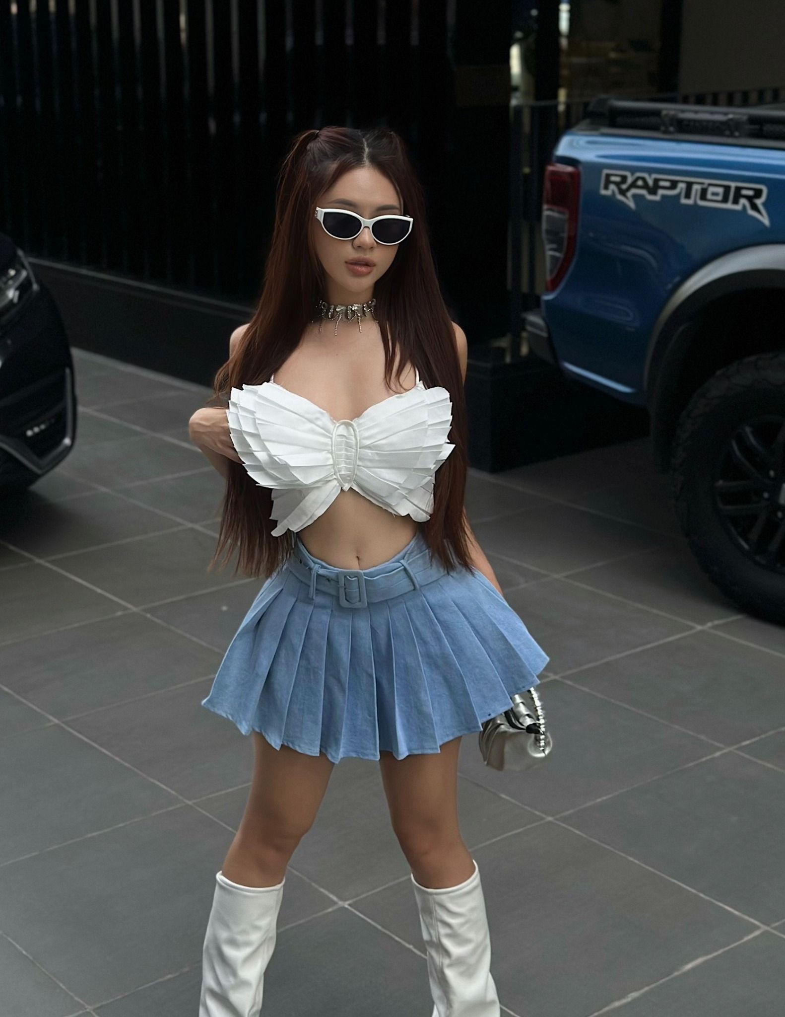 Áo Bướm Xếp Li