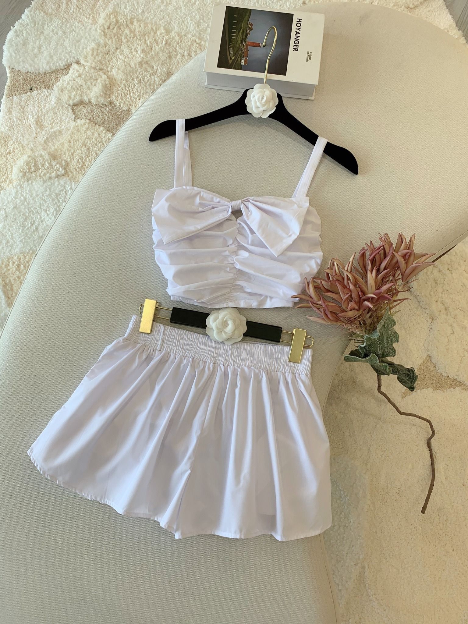 Set Áo Nhúng Nơ + Quần Short