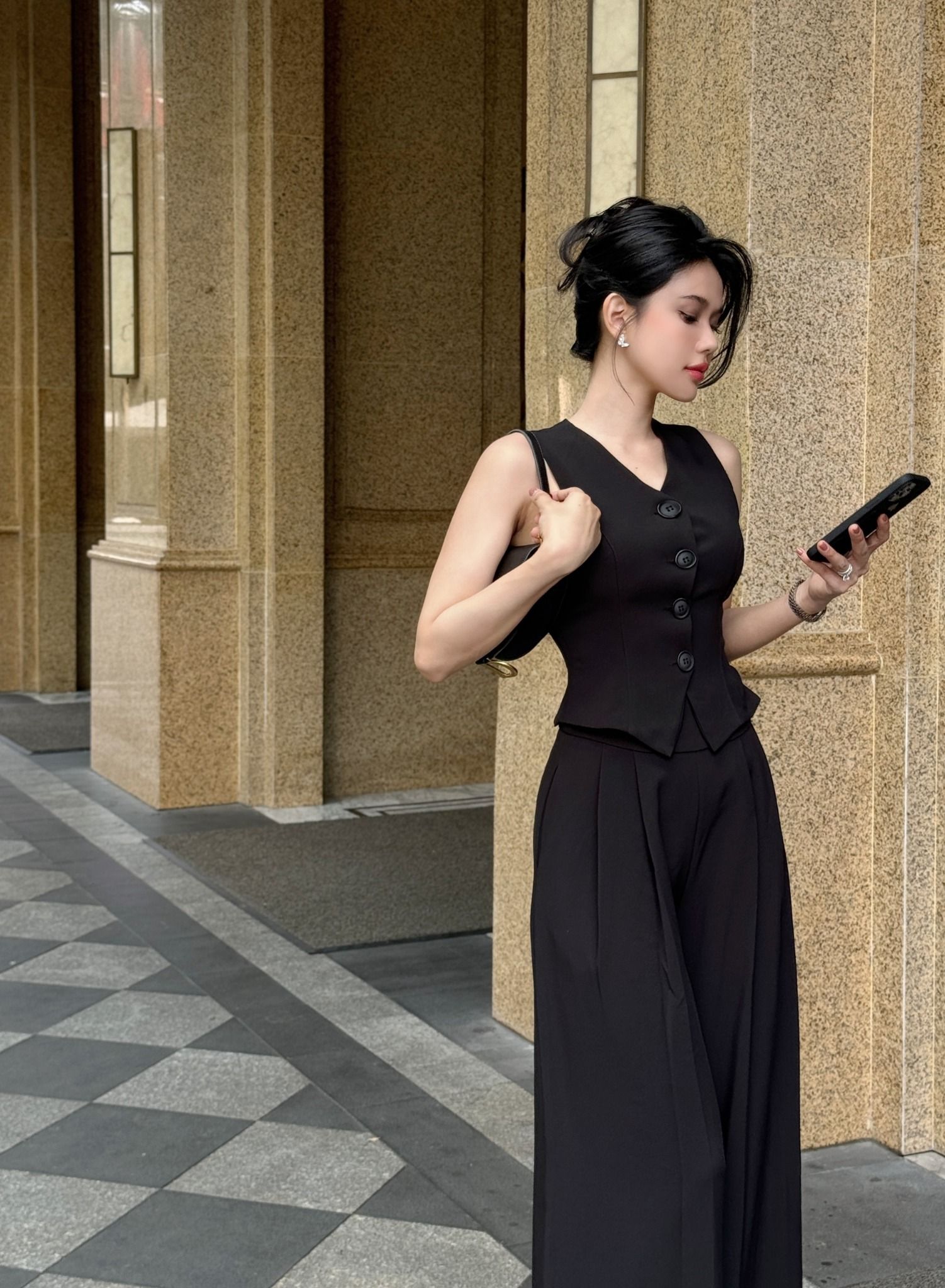 Set Vest SN Quần Ống Rộng