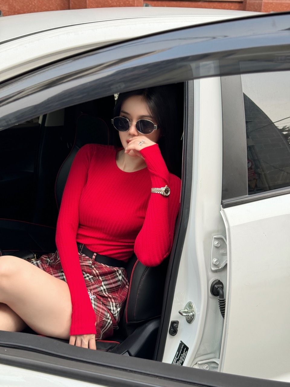 Chân Váy Caro 2 Túi Kèm Nịt