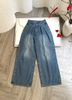 Quần Jean Wide Open Legs Pleat