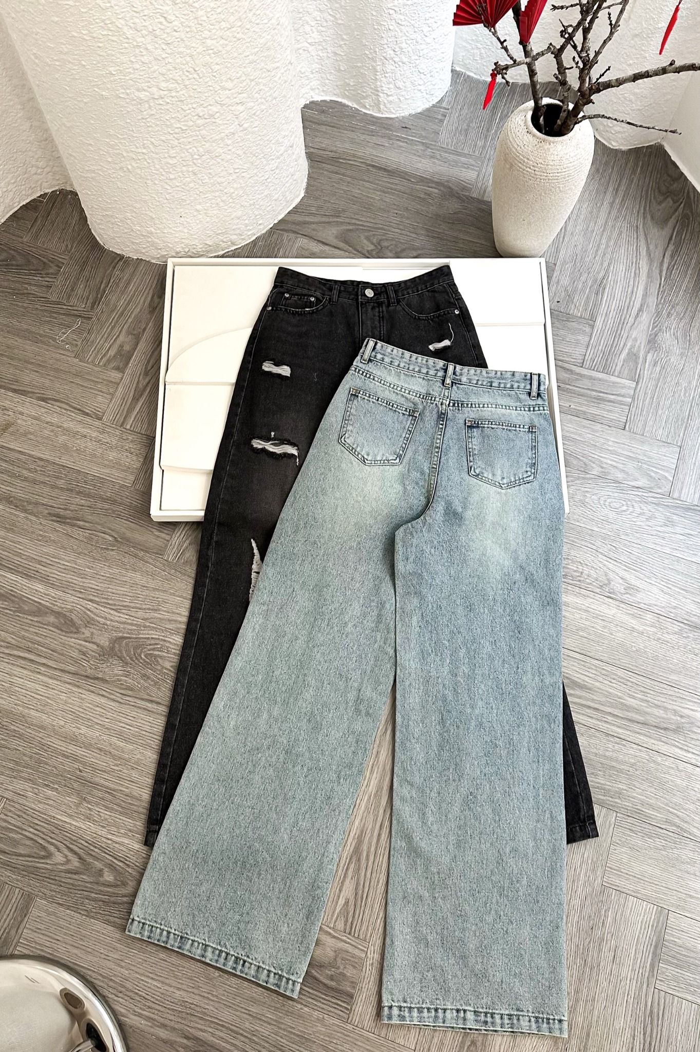 Quần Jean Straight Cood Distressed
