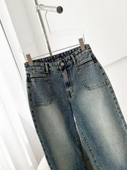 Quần Jean Straight Visible Pockets