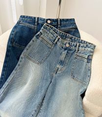 Quần Jean Straight Visible Pockets