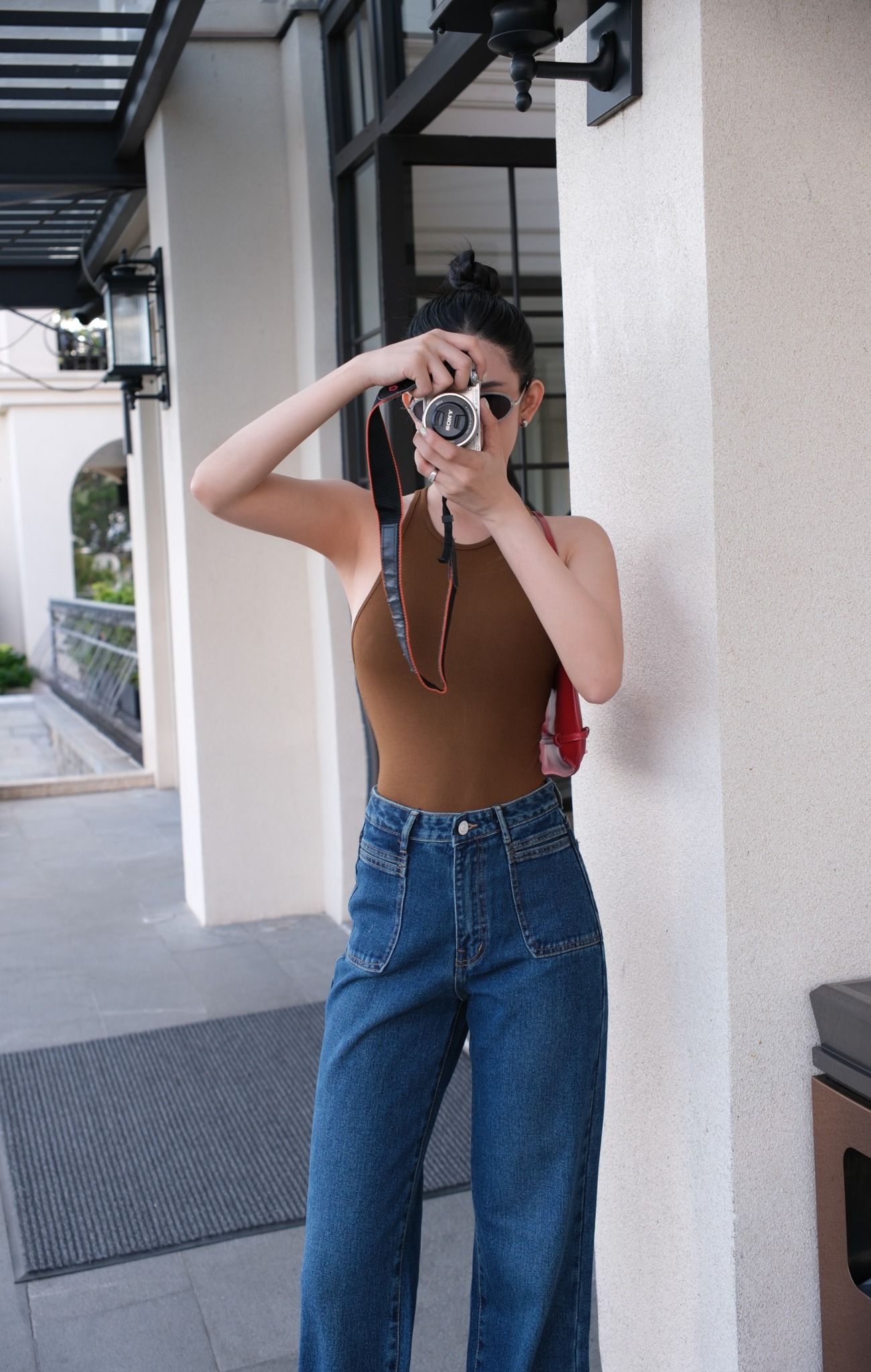 Quần Jean Straight Visible Pockets