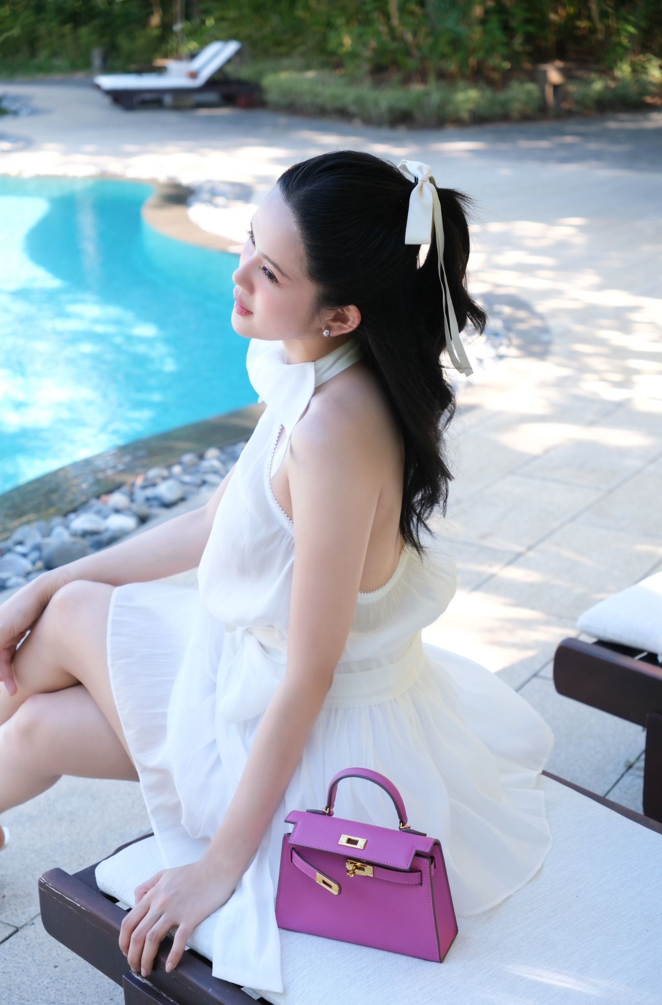 Đầm Yếm Cột Nơ Eo