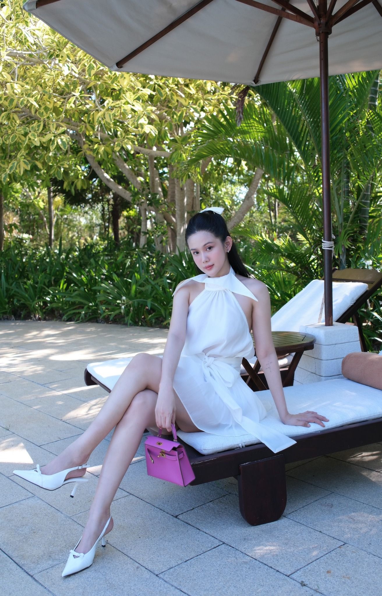 Đầm Yếm Cột Nơ Eo