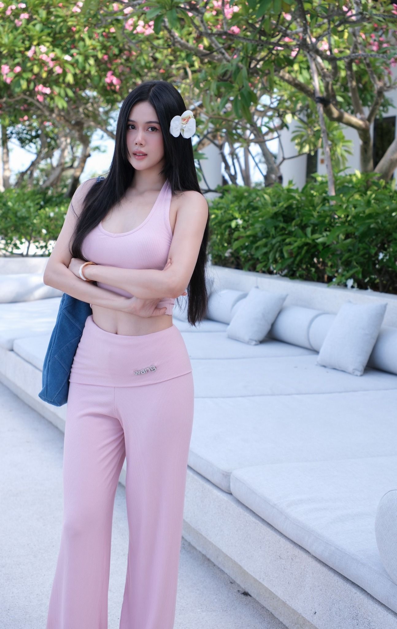 Set Thun Áo Yếm Quần Ống Rộng