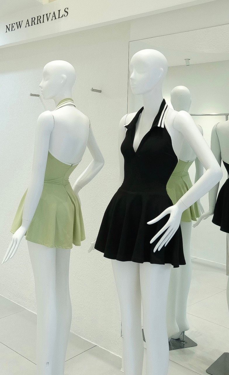 Đầm Thun Yếm Xòe Cổ SM