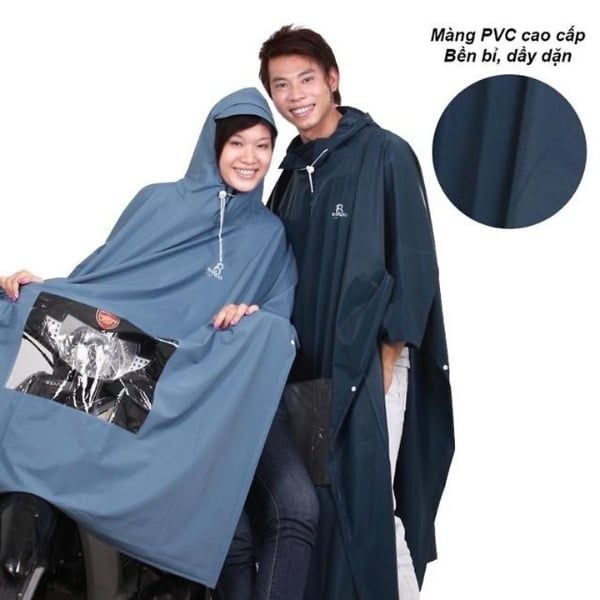 Áo Mưa Cánh Dơi Rando Cổ Rùa Cao Cấp Có Kiếng Dày 0.23mm