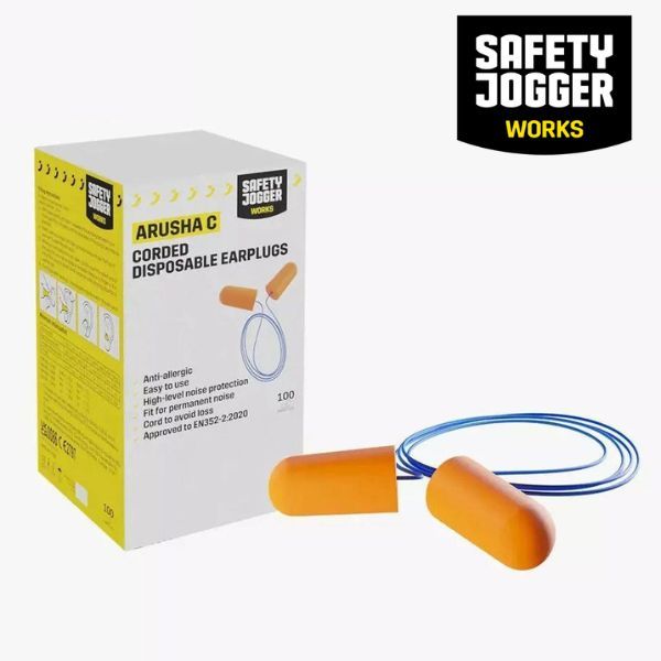 Nút bịt tai chống ồn Safety Jogger Arusha Corded có dây 100 cặp/hộp