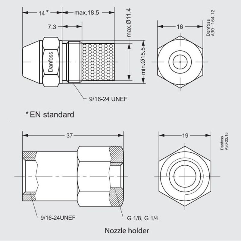 Béc Phun Dầu DANFOSS Cho Dầu Đốt