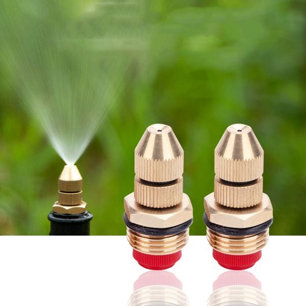 Vòi Phun Sương Mịn Bằng Đồng Giảm Bụi, Làm Mát, Tưới Cây