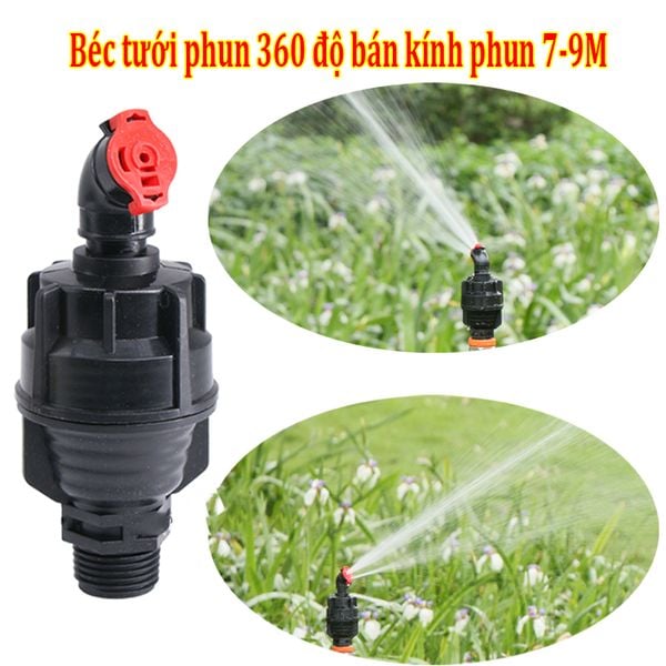 Béc Tưới Nước Phun Xoay 360 Độ Bán Kính Rộng
