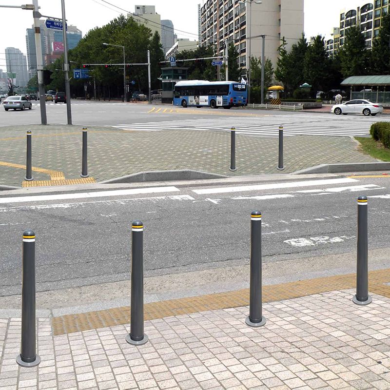 Cọc Tiêu Phản Quang Hình Trụ Bollard - Lõi thép không gỉ