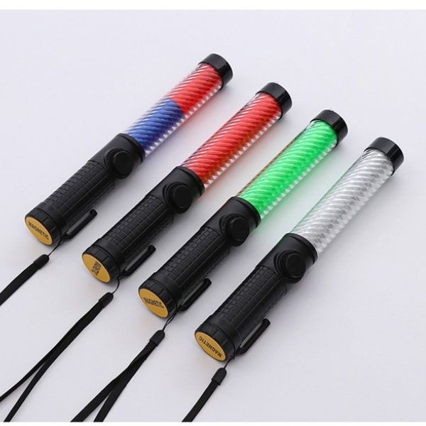 Đèn Cảnh Báo Nguy Hiểm Cầm Tay 29cm - Gậy Chỉ Huy Giao Thông