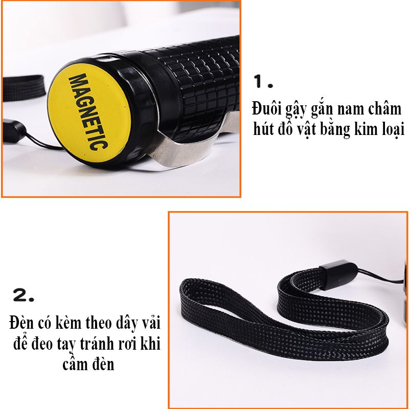 Đèn Cảnh Báo Nguy Hiểm Cầm Tay - Gậy Chỉ Huy Giao Thông Phát Sáng
