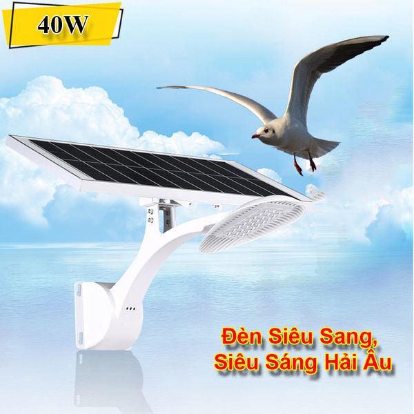 Đèn Đường Năng Lượng Mặt Trời Hải Âu 40W 50LED Vỏ Nhôm Siêu Bền