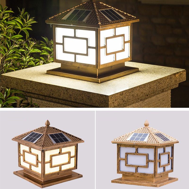 Đèn Năng Lượng Mặt Trời Trụ Cổng Sang Trọng