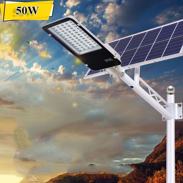 Đèn Đường Led Năng Lượng Mặt Trời Vỏ Nhôm Cao Cấp 50W 50 LED