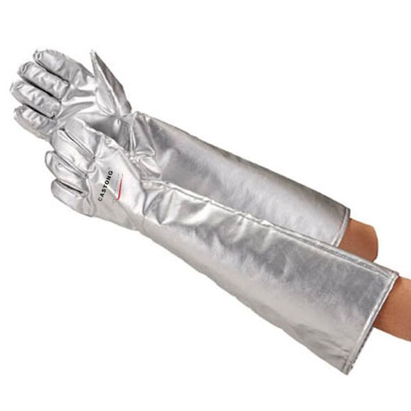 Găng Tay Chịu Nhiệt Castong Tráng Nhôm Chịu Nhiệt 300°C Dài 34cm/45cm