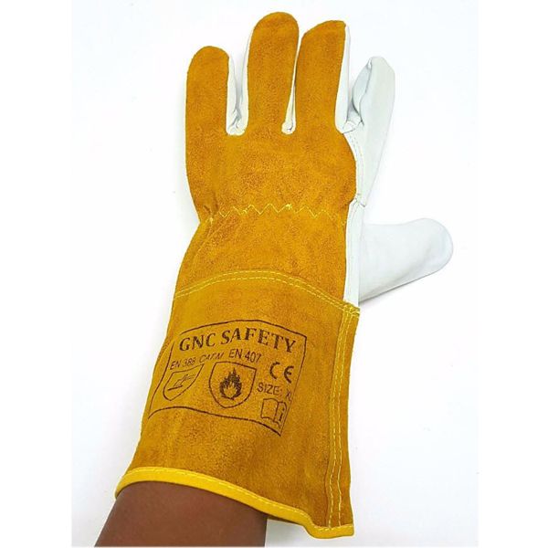 Găng Tay Da Hàn Tig GNC Safety Màu Vàng