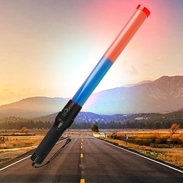 Gậy chỉ huy giao thông phát sáng Led nhấp nháy dài 54cm có thể sạc lại