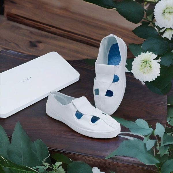 Giày phòng sạch 4 lỗ Linkworld chống tĩnh điện