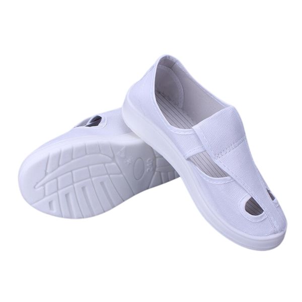 Giày dép phòng sạch 4 lỗ vải bạt chống tĩnh điện