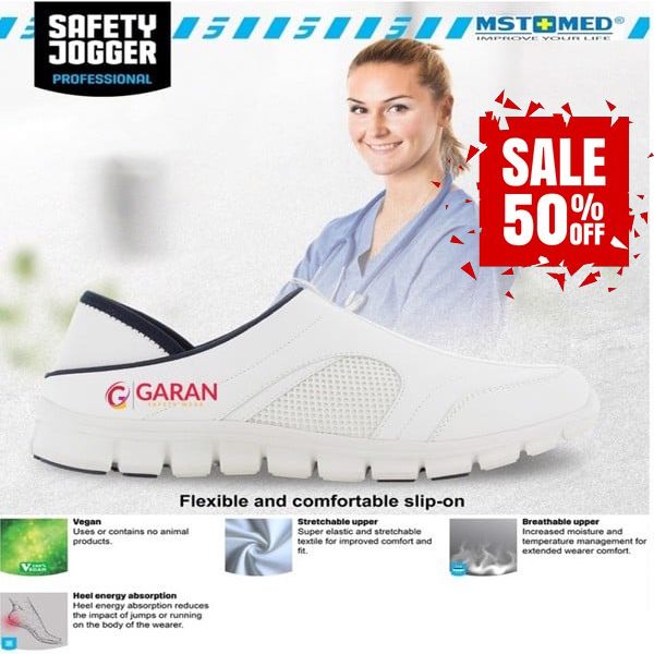 Giày Sức Khỏe, Giày Bệnh Viện Chuyên Dụng Safety Jogger Bestnurse Siêu Nhẹ