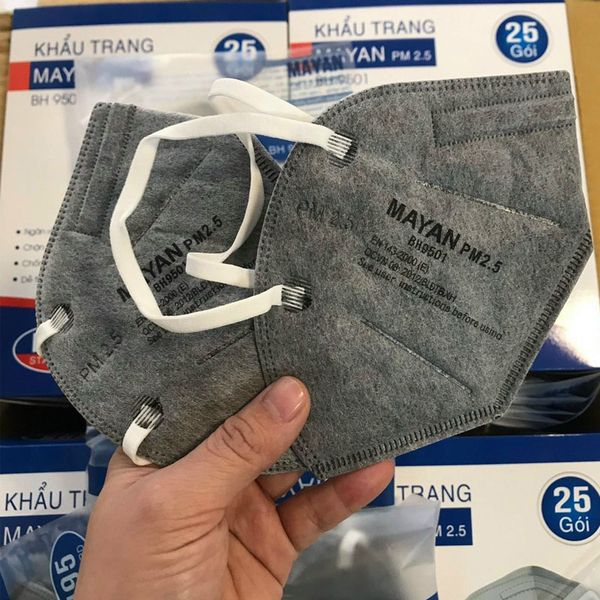Khẩu Trang Mayan PM2.5 BH9501 Ngăn Vi Khuẩn 99%, Lọc Bụi 95% ( combo 1 gói 2 cái)
