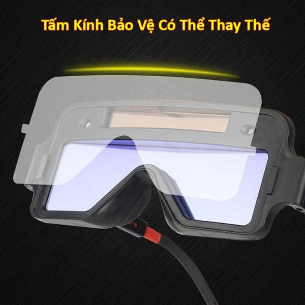 Kính Hàn Điện Tử Cao Cấp YZ06 Tự Động Cảm Biến Ánh Sáng - Kính Mờ Bảo Vệ Kép