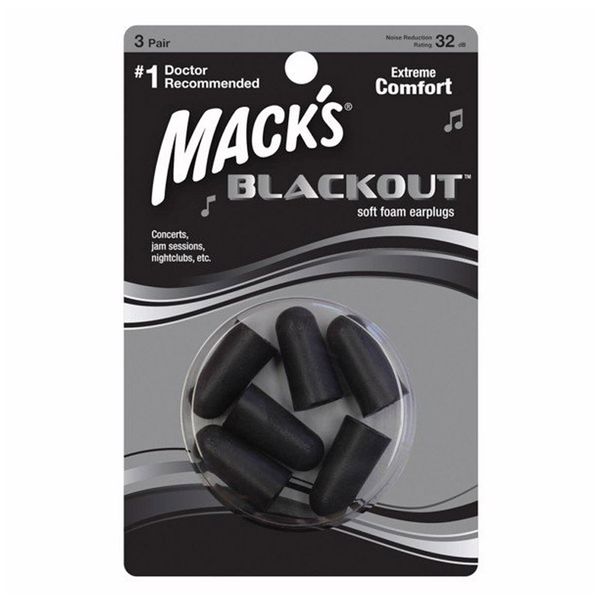Nút Bịt Tai Chống Ồn Mack's Black Out Màu Đen
