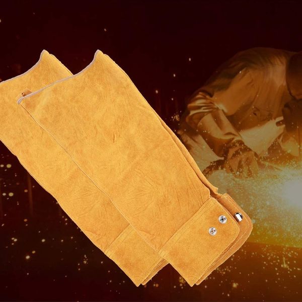 Ống Tay Da Bò Hai Lớp Dài 58cm Cho Thợ Hàn Chống Nhiệt Chống Tia Lửa Hàn