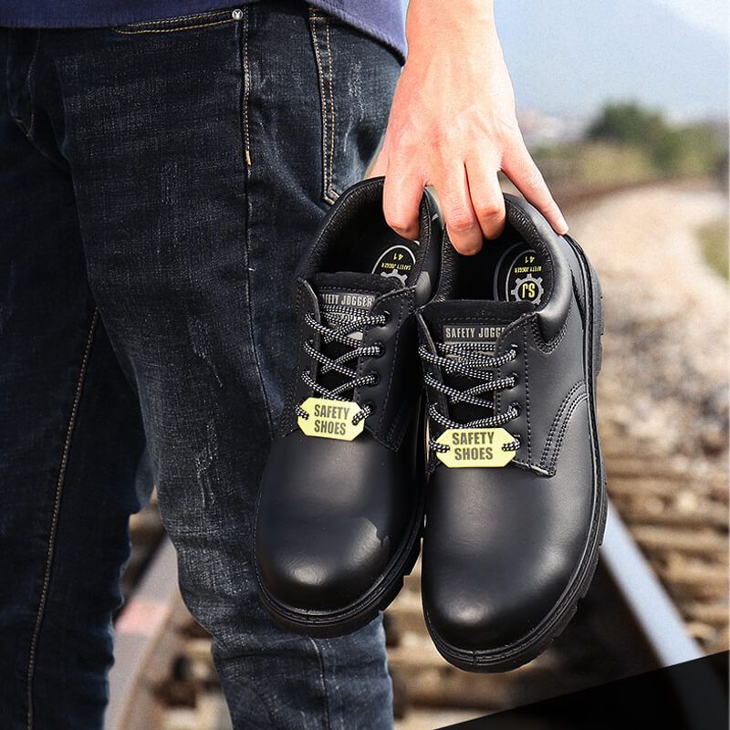 Giày bảo hộ da Safety Jogger X1100N S3 SRC chất liệu da bóng, thanh lịch
