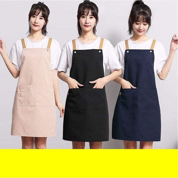 Tạp Dề Bếp, Quán Cafe, Làm Bánh, Trà Sữa, Cửa Hàng Hoa Vải Chống Thấm Nước, Dầu Dành Cho Nam Và Nữ (TD03)