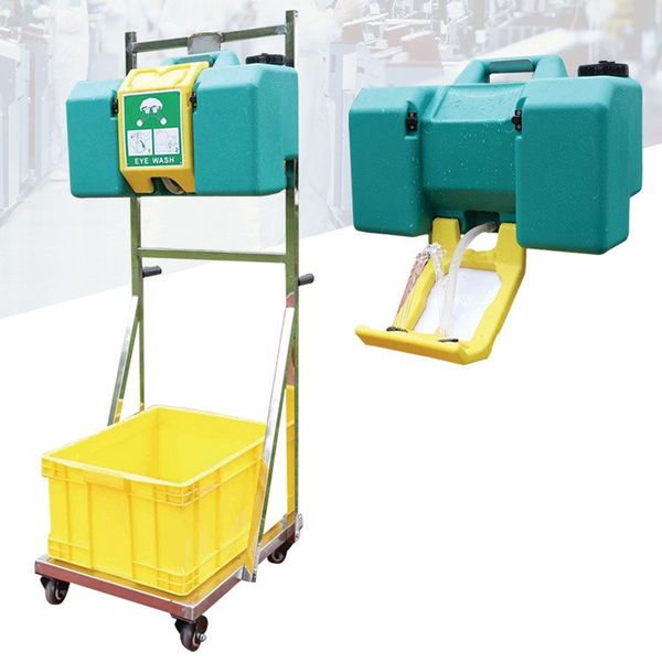 Thiết Bị Rửa Mắt Khẩn Cấp Dạng Treo Tường Và Xe Đẩy Di Động Bằng Thép Không Gỉ 30L