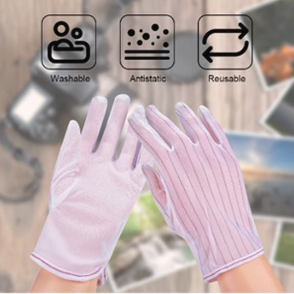 Găng Tay Chống Tĩnh Điện Phủ Hạt Nhựa PVC Phòng Sạch