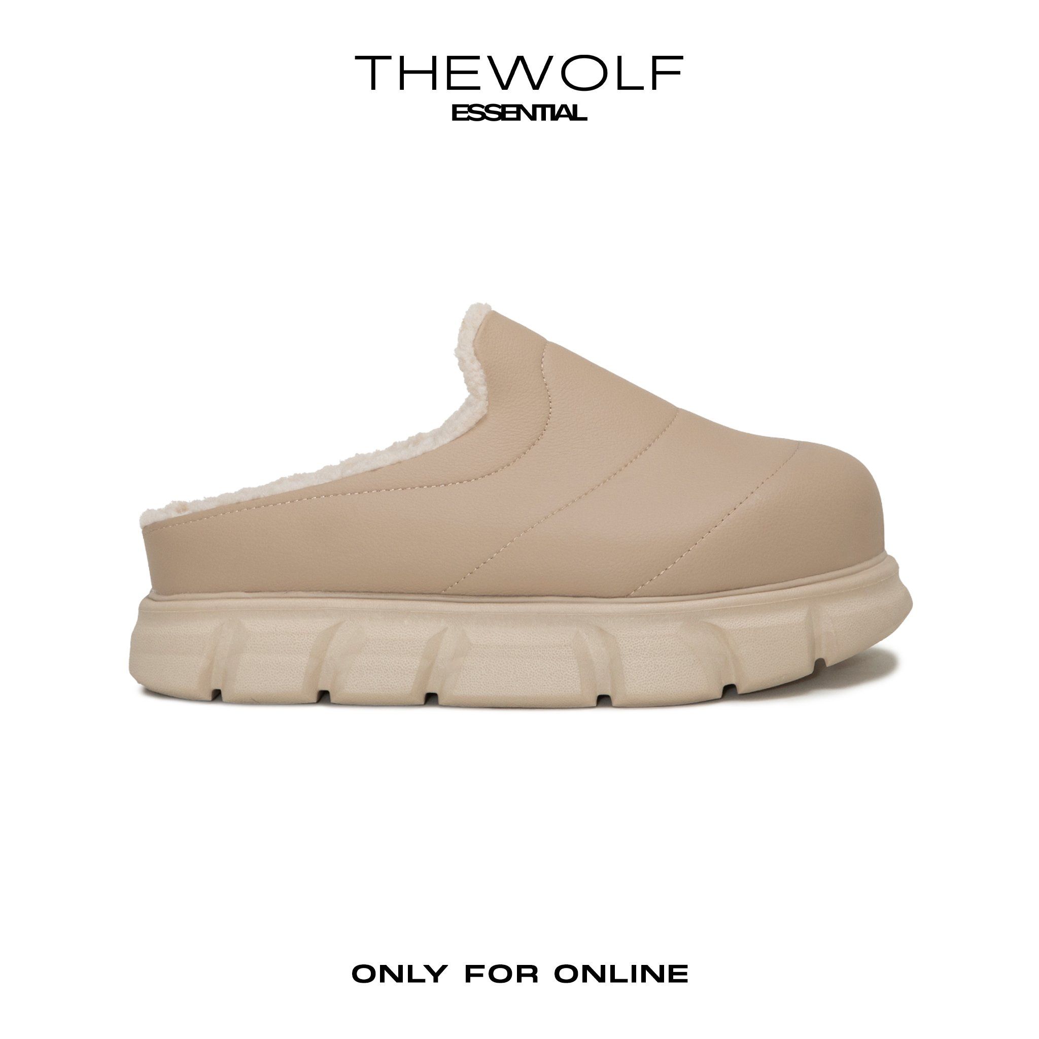 THE LADY WOLF ESSENTIAL LARVA SLIDE SANDAL V2 - FULL BIEGE
