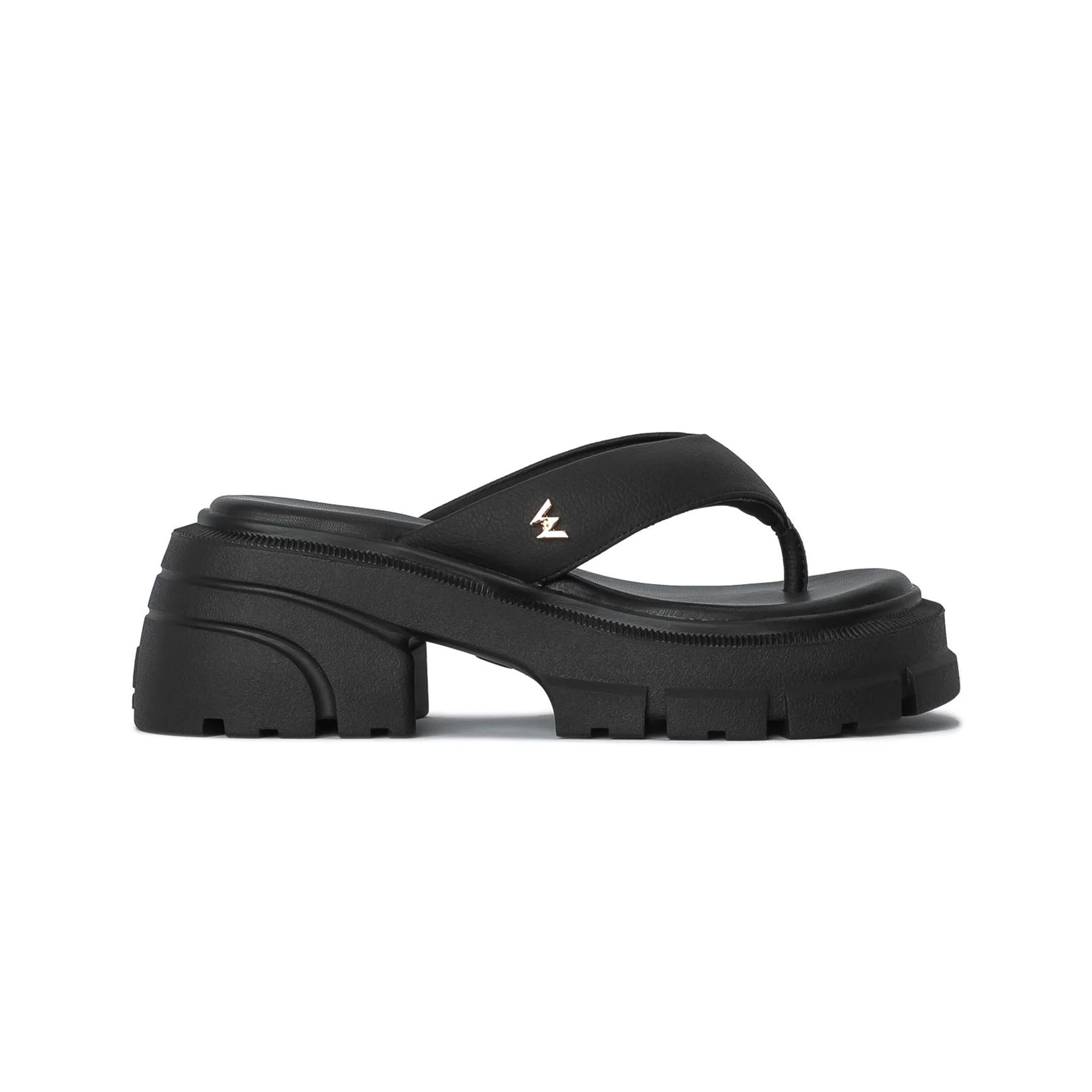 THE QUEEN WOLF FLIP FLOP - BLACK