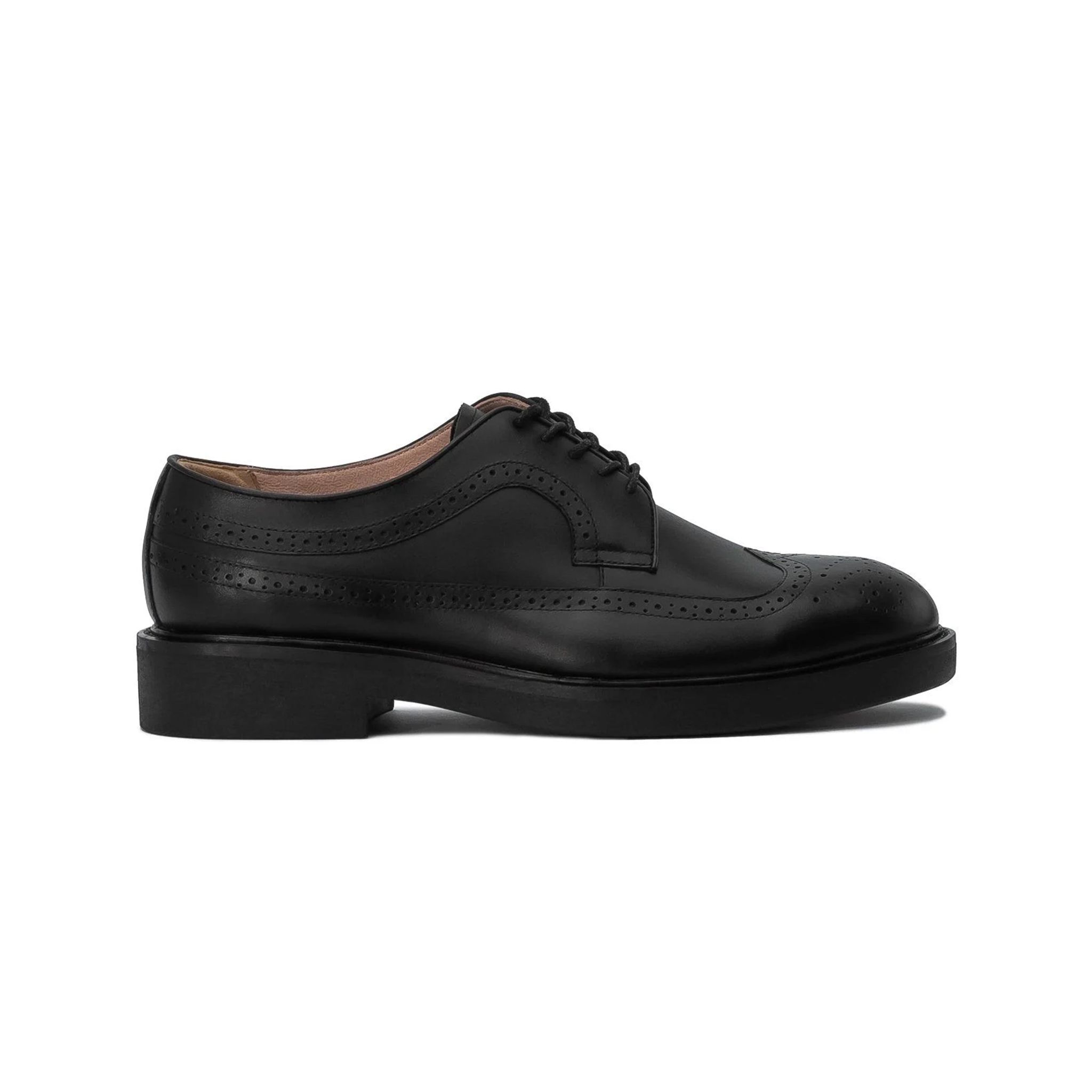 THE SEAN LADY WOLF BROGUE DERBY - BLACK