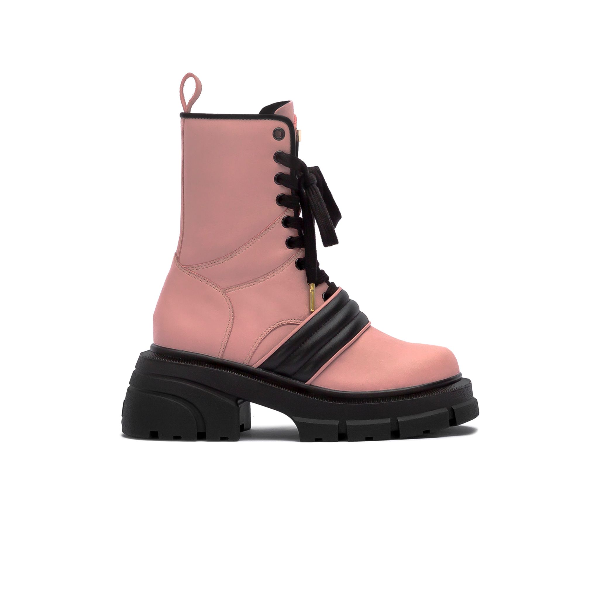 THEWOLF BLACK PINK COMBAT BOOT