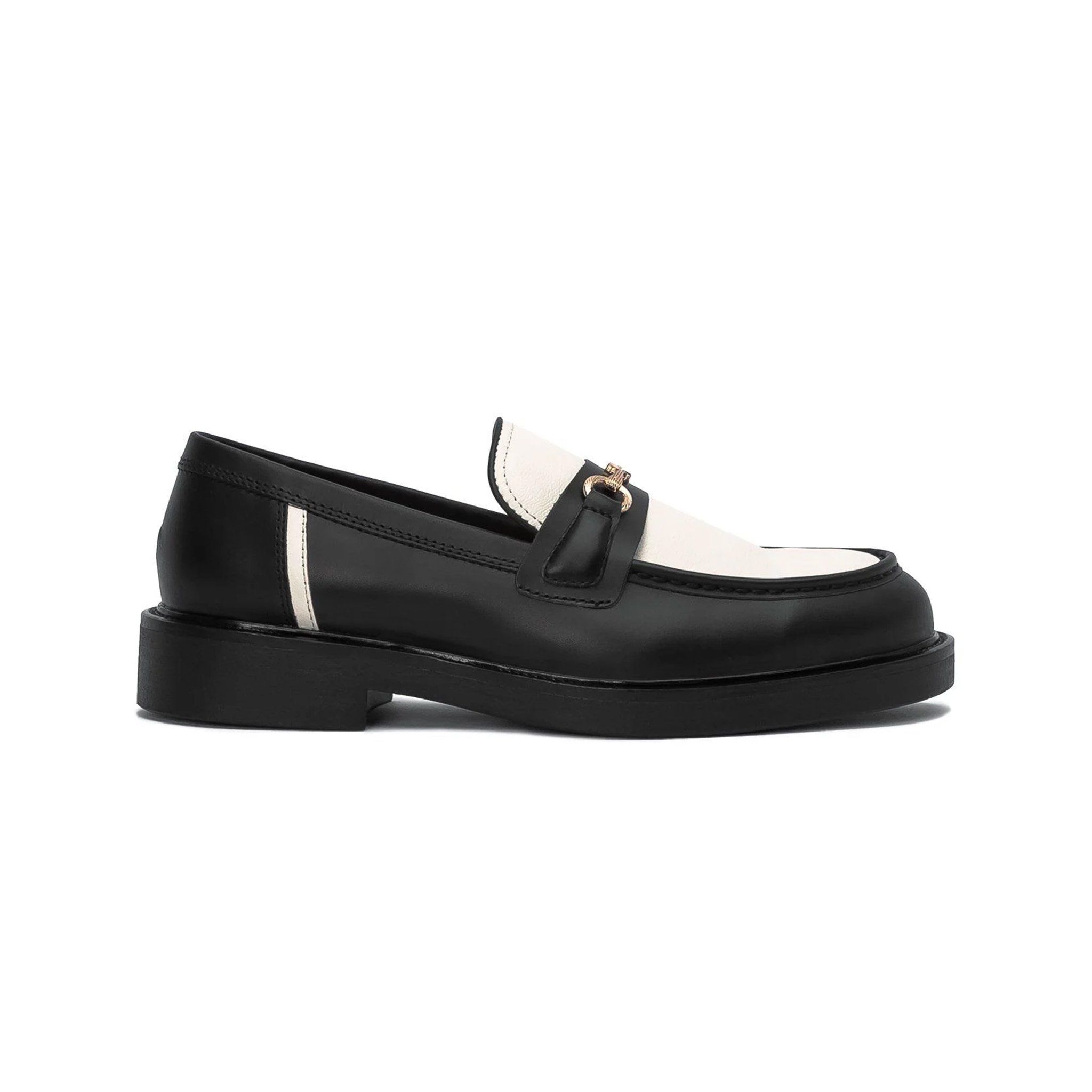 THE SEAN LADY WOLF MODERN LOAFER - BLACK OFF WHITE